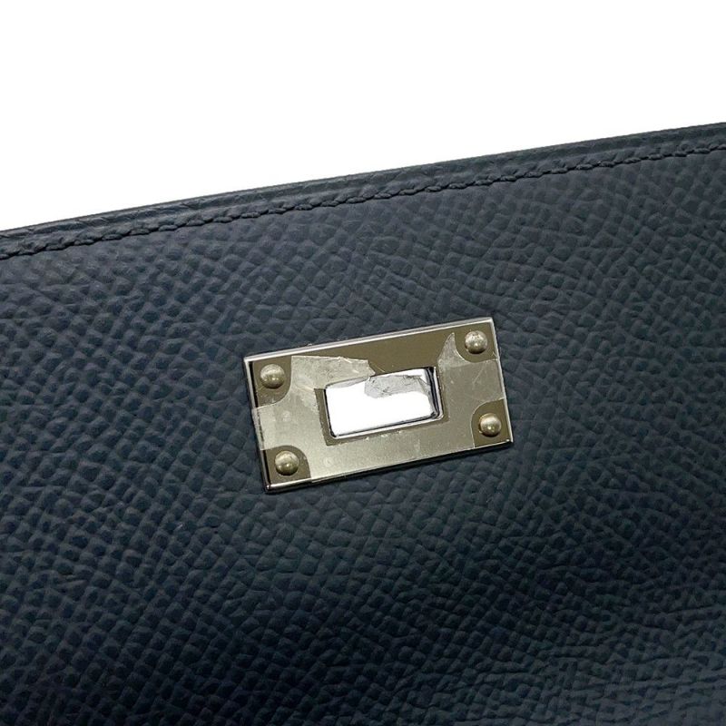 エルメス ケリーウォレット ロング トゥーゴー タッチ グリミスティ/ブラック/シルバー金具 エプソン/アリゲーター W刻印