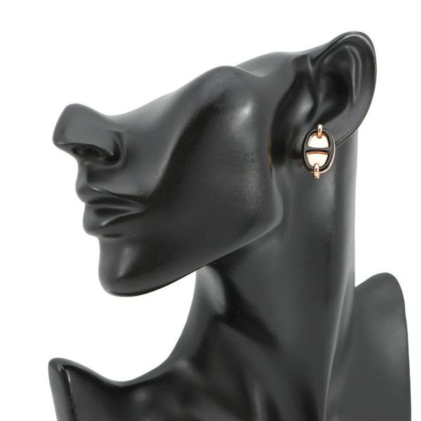 エルメス ピアス ミニ・マイヨン ブラック/ピンクゴールド金具 HERMES アクセサリー