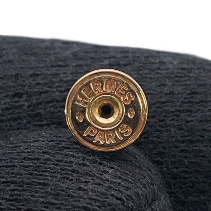 エルメス ピアス ミニ・マイヨン ブラック/ピンクゴールド金具 HERMES アクセサリー