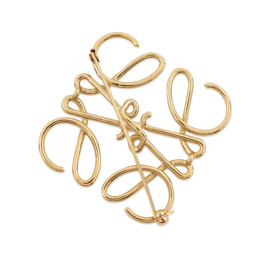 ロエベ ブローチ アナグラム 111.25.020 LOEWE アクセサリー ゴールド
