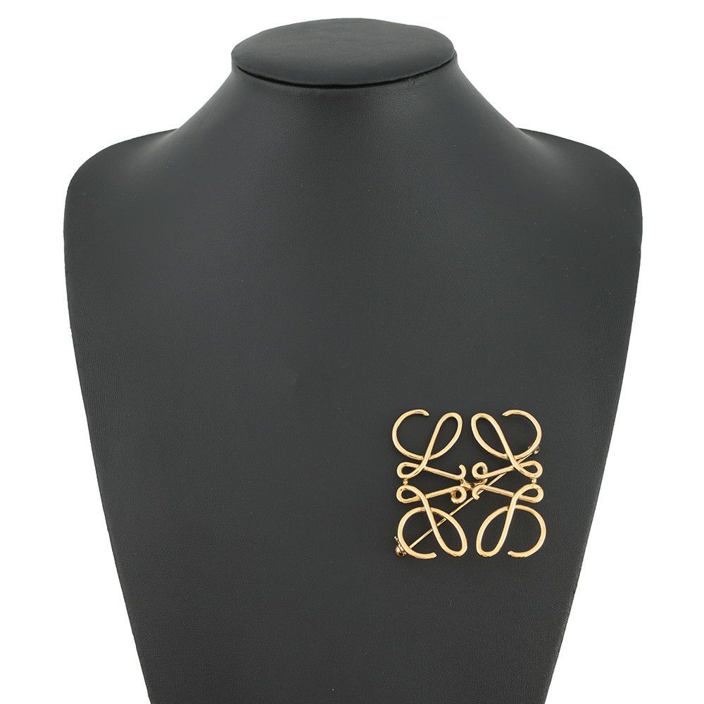 ロエベ ブローチ アナグラム 111.25.020 LOEWE アクセサリー ゴールド