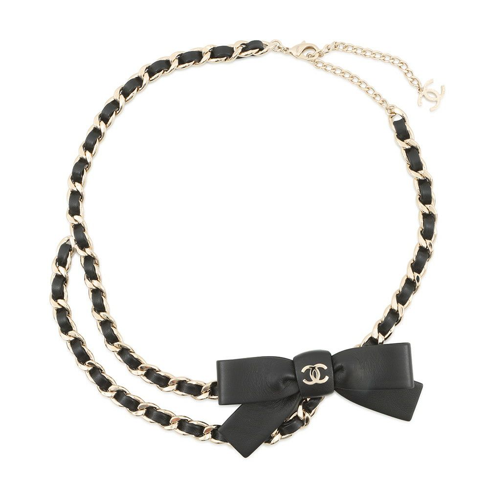 シャネル チェーンベルト リボン ココマーク カーフスキン サイズ70 25B AAB382 CHANEL アクセサリー