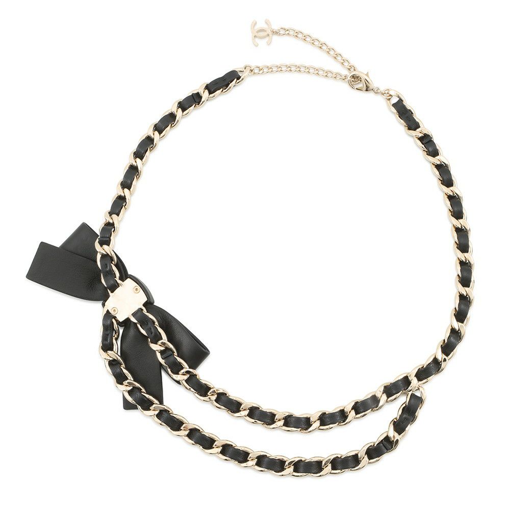 シャネル チェーンベルト リボン ココマーク カーフスキン サイズ70 25B AAB382 CHANEL アクセサリー