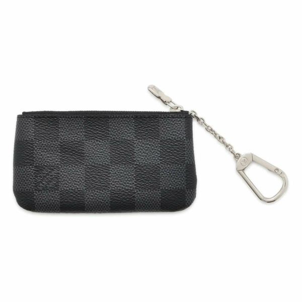 ルイヴィトン コインケース ダミエ・グラフィット ポシェット・クレ N60155 LOUIS VUITTON 小銭入れ 黒 ブラック