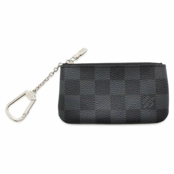 ルイヴィトン コインケース ダミエ・グラフィット ポシェット・クレ N60155 LOUIS VUITTON 小銭入れ 黒 ブラック