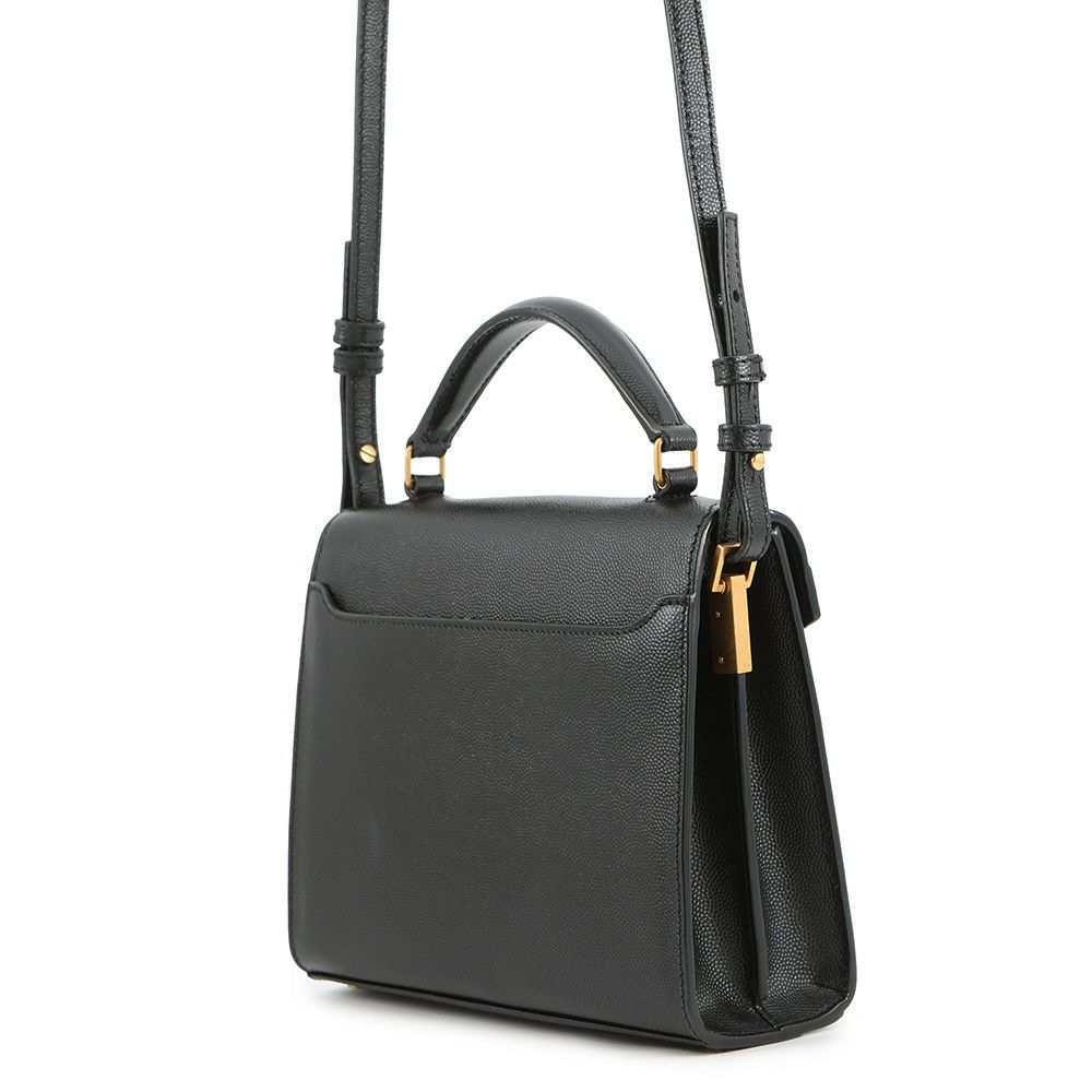 サンローランパリ ハンドバッグ カサンドラ ミニ トップハンドル レザー 623930 2way 黒