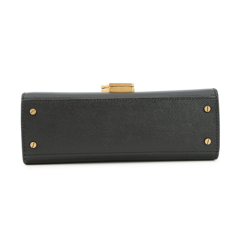 サンローランパリ ハンドバッグ カサンドラ ミニ トップハンドル レザー 623930 2way 黒