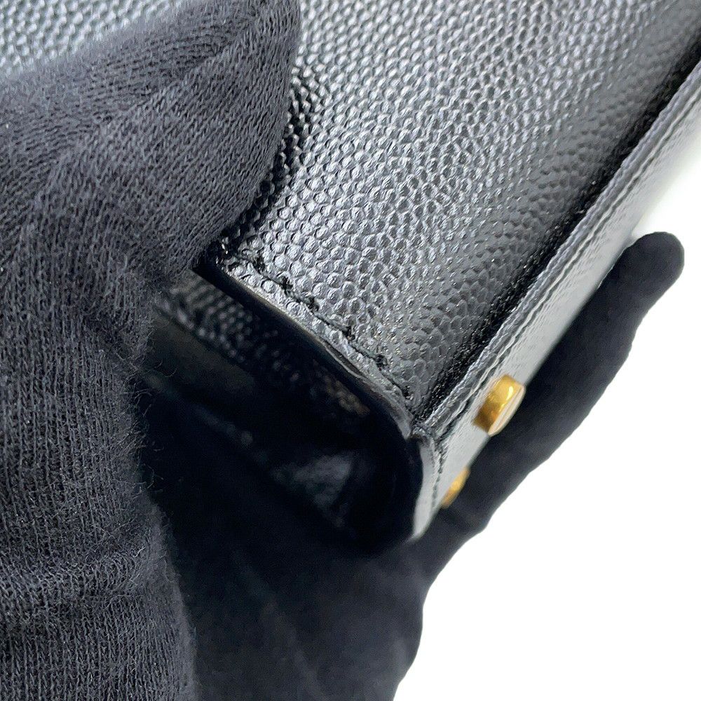 サンローランパリ ハンドバッグ カサンドラ ミニ トップハンドル レザー 623930 2way 黒