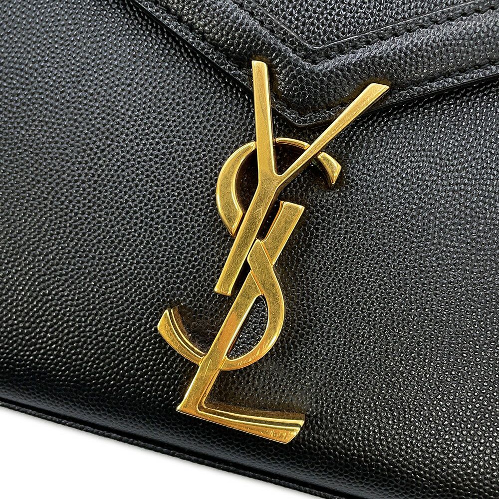 サンローランパリ ハンドバッグ カサンドラ ミニ トップハンドル レザー 623930 2way 黒