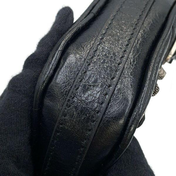 バレンシアガ チェーンショルダーバッグ ル カゴール ハートバッグ レザー 722781 BALENCIAGA 黒