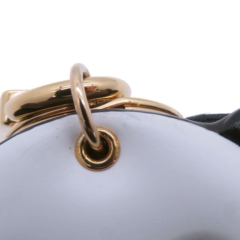 ルイヴィトン キーホルダー モノグラム/レザー ポルトクレ LV パンダ M63094 LOUIS VUITTON チャーム 黒 白 ブラック