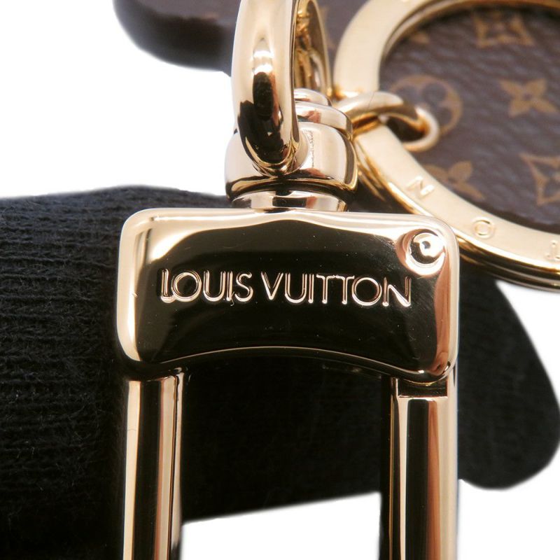 ルイヴィトン キーホルダー モノグラム/レザー ポルトクレ LV パンダ M63094 LOUIS VUITTON チャーム 黒 白 ブラック