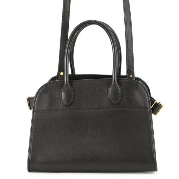ザ ロウ ハンドバッグ マルゴー10 レザー THE ROW 2way 黒