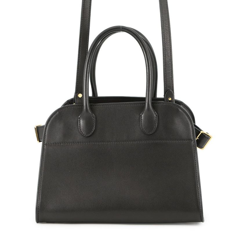 ザ ロウ ハンドバッグ マルゴー10 レザー THE ROW 2way 黒