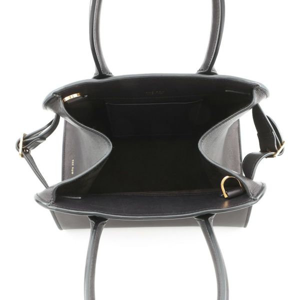 ザ ロウ ハンドバッグ マルゴー10 レザー THE ROW 2way 黒