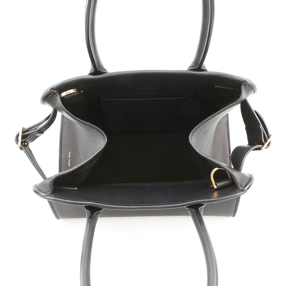 ザ ロウ ハンドバッグ マルゴー10 レザー THE ROW 2way 黒