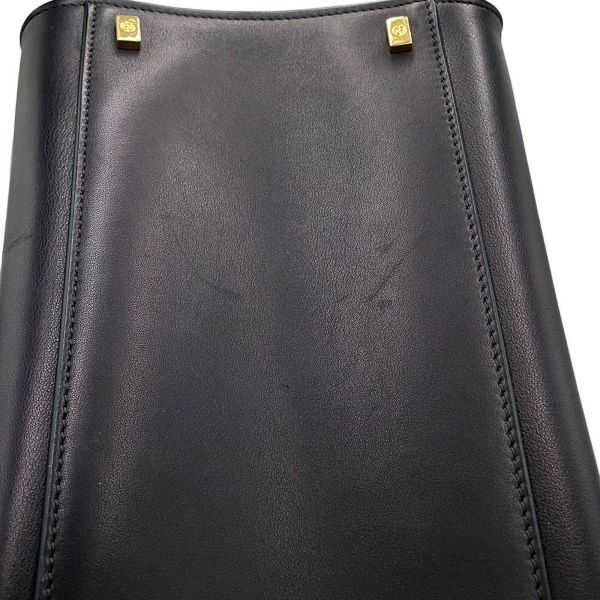 ザ ロウ ハンドバッグ マルゴー10 レザー THE ROW 2way 黒