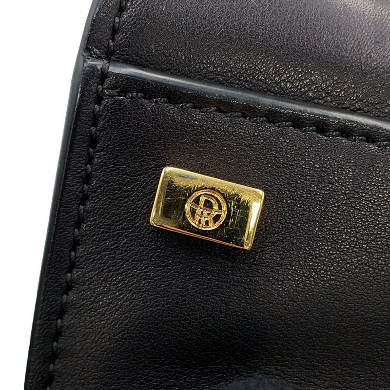 ザ ロウ ハンドバッグ マルゴー10 レザー THE ROW 2way 黒