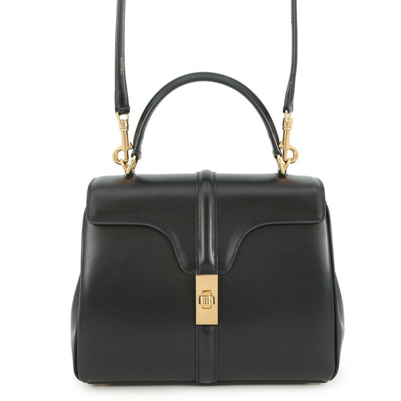 セリーヌ ハンドバッグ 16 セーズ カーフレザー 188003 CELINE 2way 黒