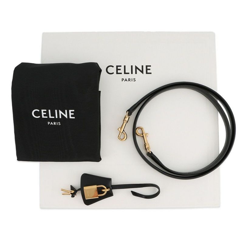 セリーヌ ハンドバッグ 16 セーズ カーフレザー 188003 CELINE 2way 黒