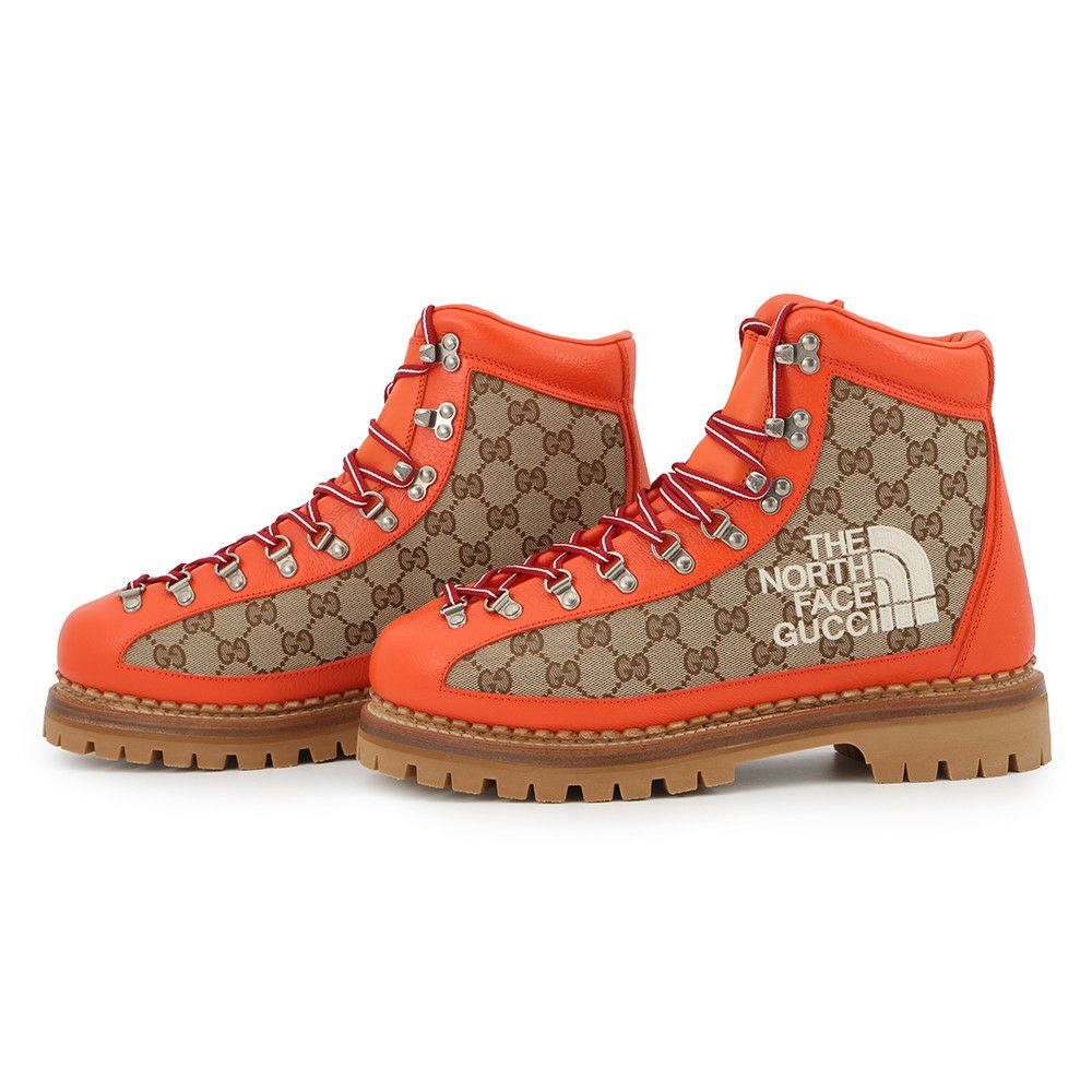 グッチ ブーツ ノースフェイスコラボ トレッキングブーツ GGキャンバス メンズサイズ10 679914 GUCCI 靴 NORTH FACE