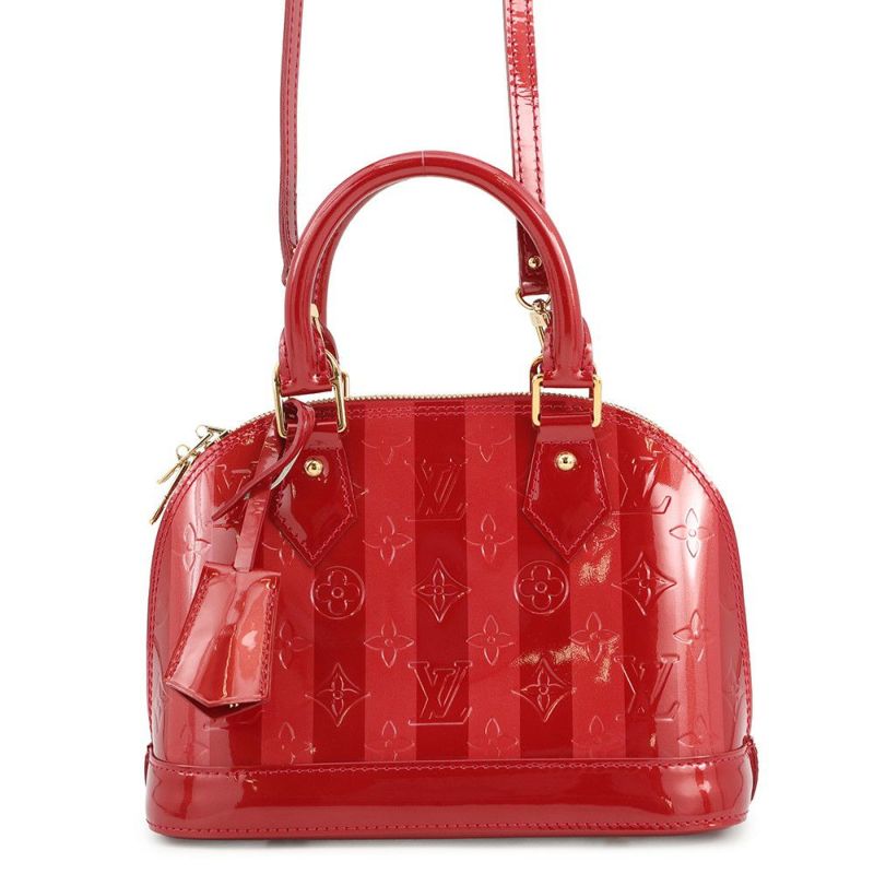 ルイヴィトン ハンドバッグ モノグラム・ヴェルニ アルマBB M91593 LOUIS VUITTON 2way レッド