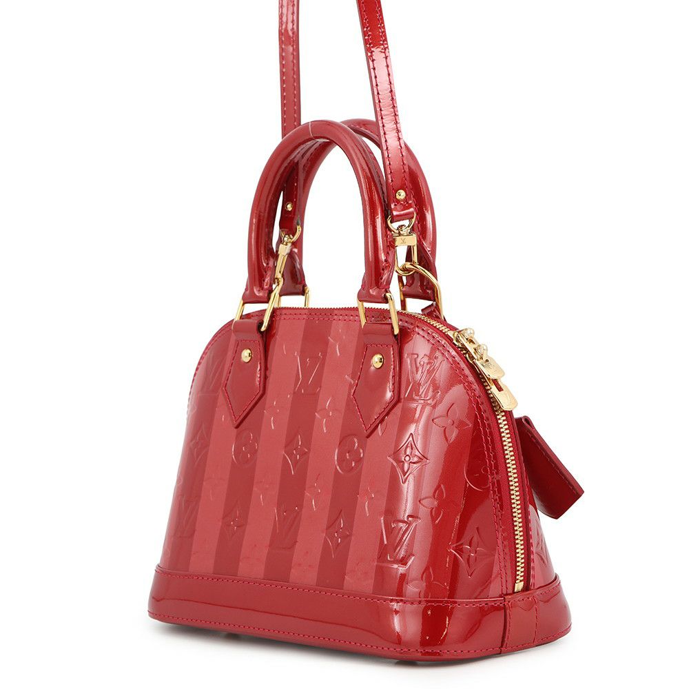 ルイヴィトン ハンドバッグ モノグラム・ヴェルニ アルマBB M91593 LOUIS VUITTON 2way レッド