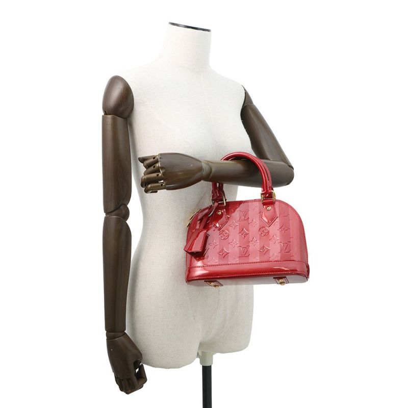 ルイヴィトン ハンドバッグ モノグラム・ヴェルニ アルマBB M91593 LOUIS VUITTON 2way レッド