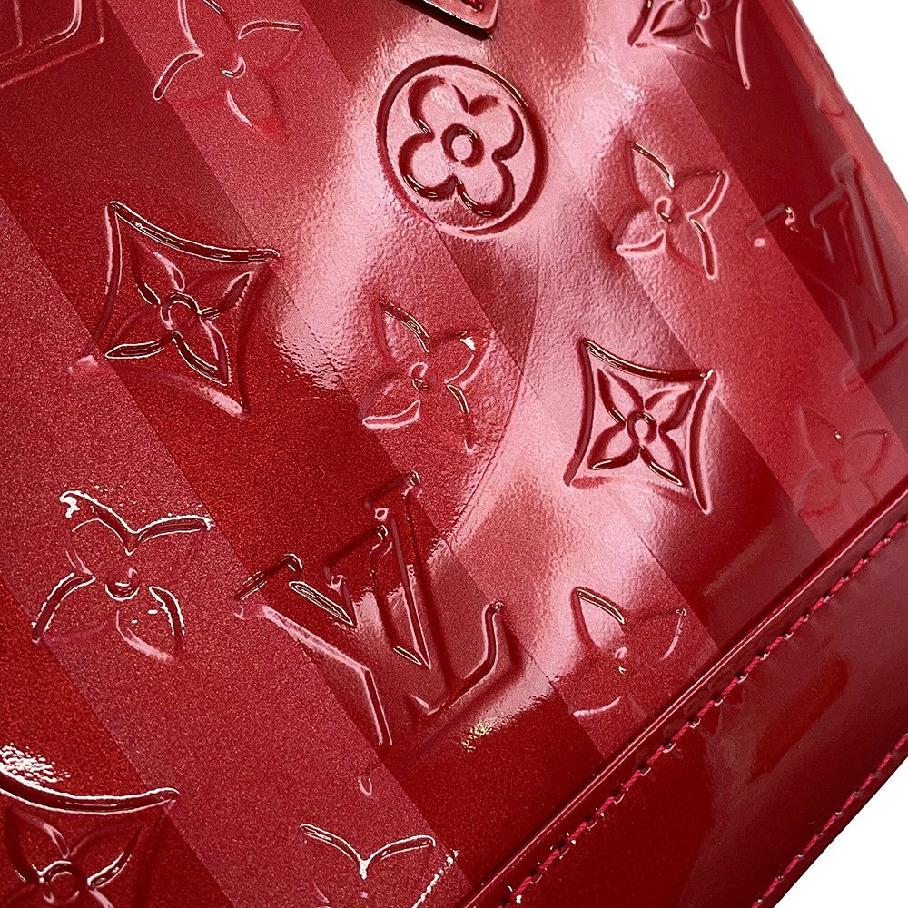ルイヴィトン ハンドバッグ モノグラム・ヴェルニ アルマBB M91593 LOUIS VUITTON 2way レッド