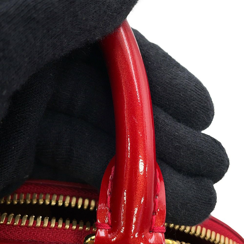 ルイヴィトン ハンドバッグ モノグラム・ヴェルニ アルマBB M91593 LOUIS VUITTON 2way レッド