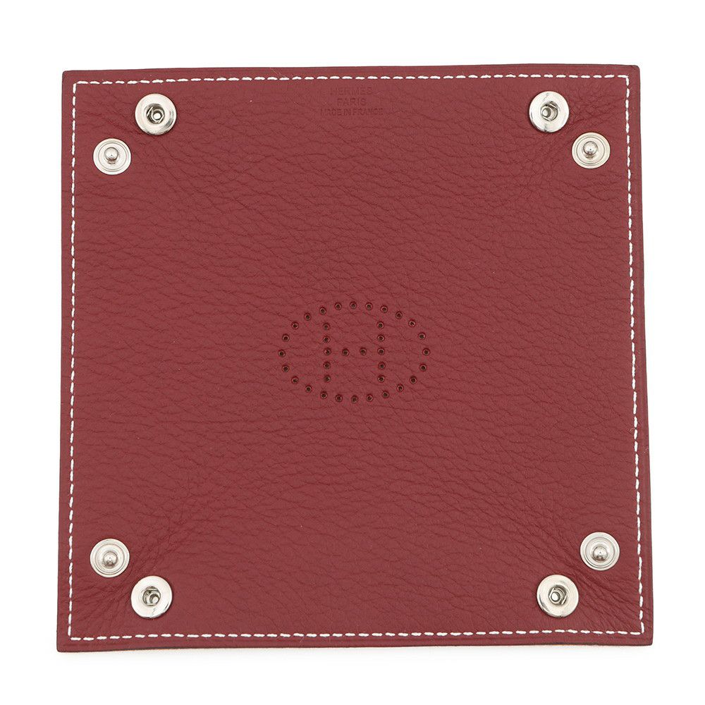 エルメス トレイ ヴィド・ポッシュ ミニ オレンジ/ルージュアッシュ/シルバー金具 フェルト/トリヨンクレマンス