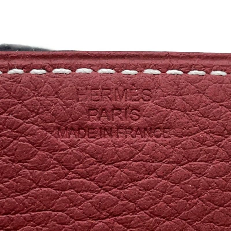 エルメス トレイ ヴィド・ポッシュ ミニ オレンジ/ルージュアッシュ/シルバー金具 フェルト/トリヨンクレマンス