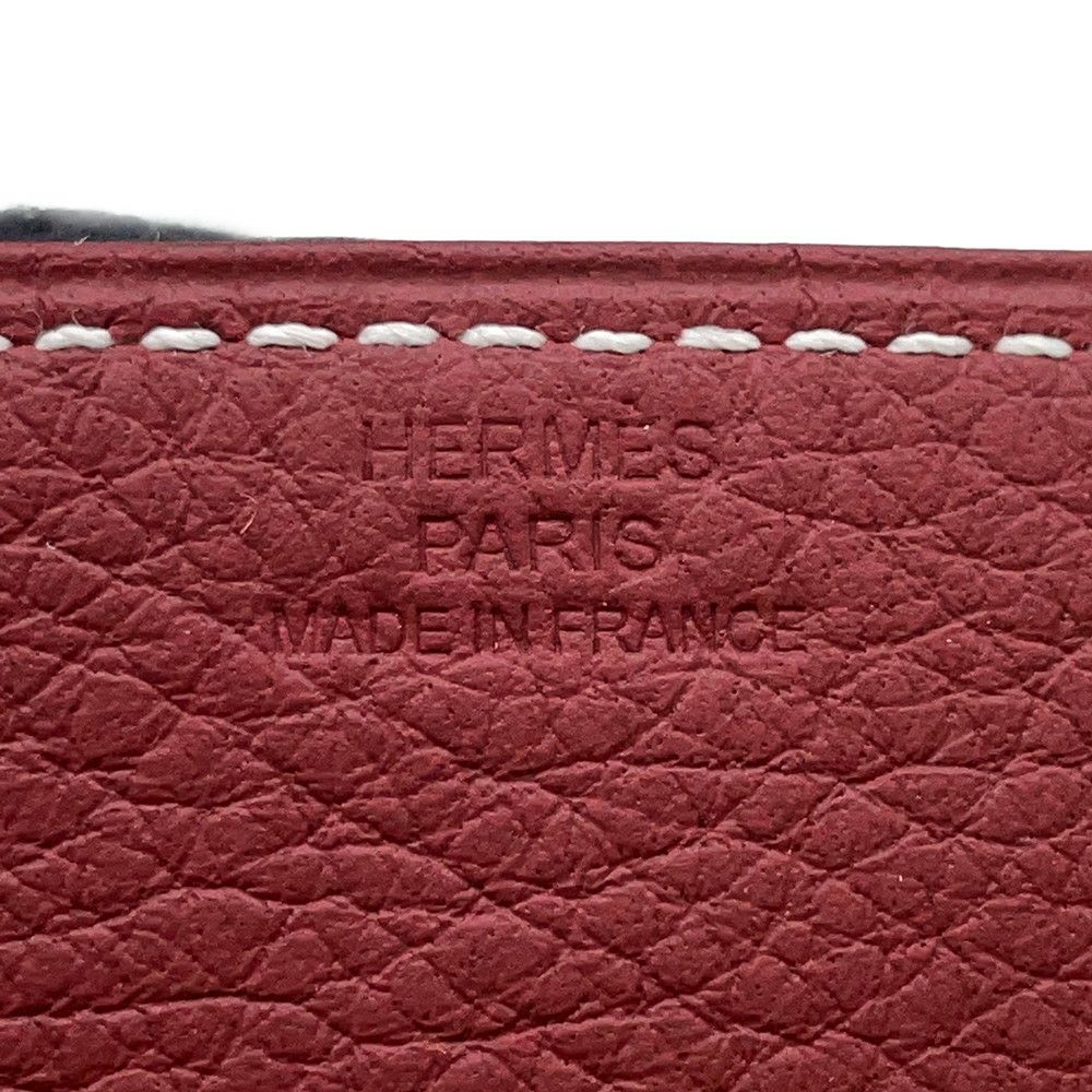 エルメス トレイ ヴィド・ポッシュ ミニ オレンジ/ルージュアッシュ/シルバー金具 フェルト/トリヨンクレマンス