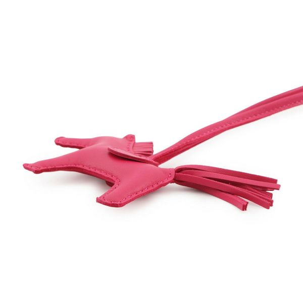 エルメス バッグチャーム ロデオ PM ローズメキシコ ラムスキン Y刻印