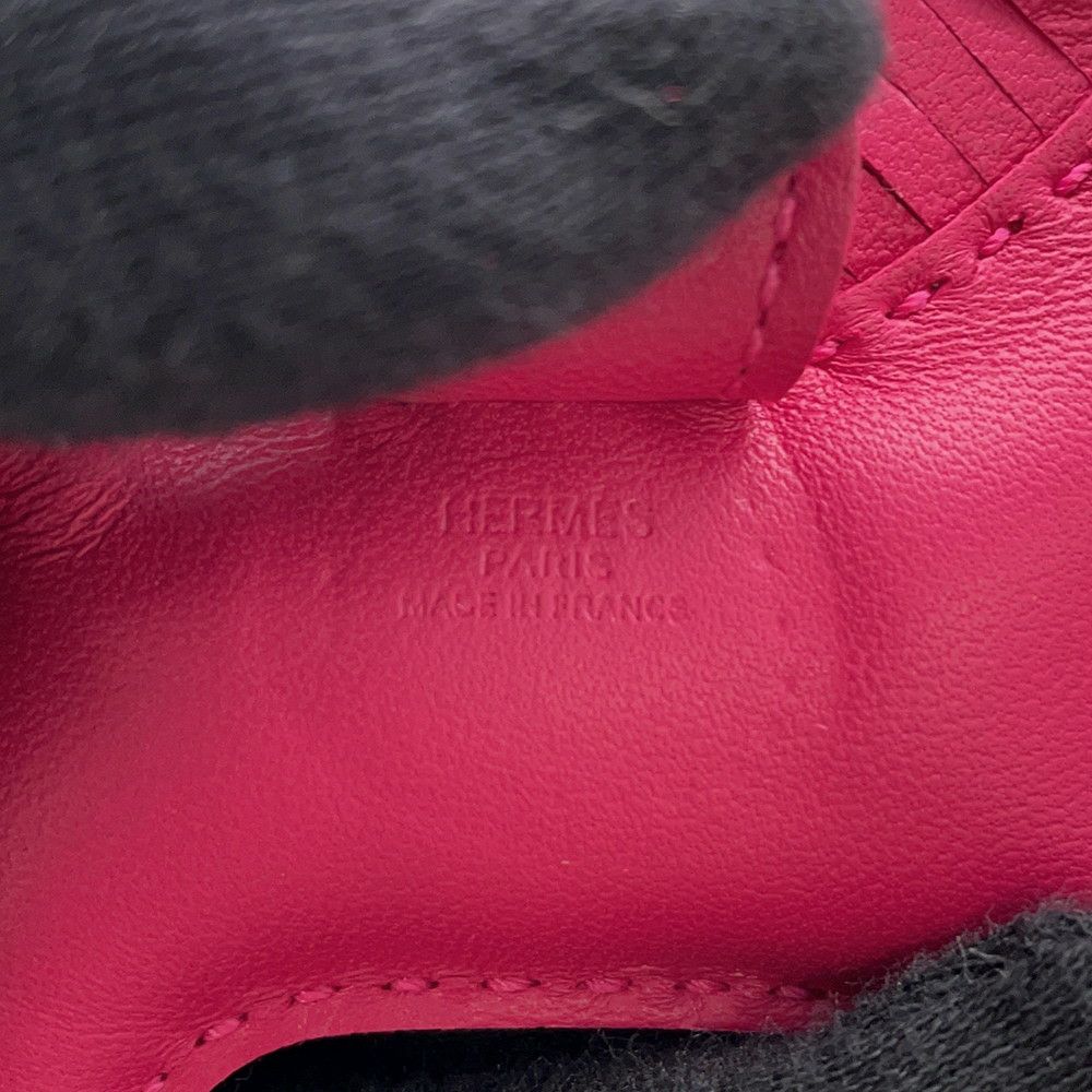 エルメス バッグチャーム ロデオ PM ローズメキシコ ラムスキン Y刻印