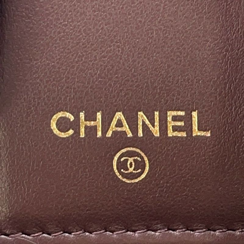シャネル 三つ折り財布 マトラッセ ココマーク クラシック スモール フラップ ウォレット キャビアスキン AP0230 CHANEL 財布 黒
