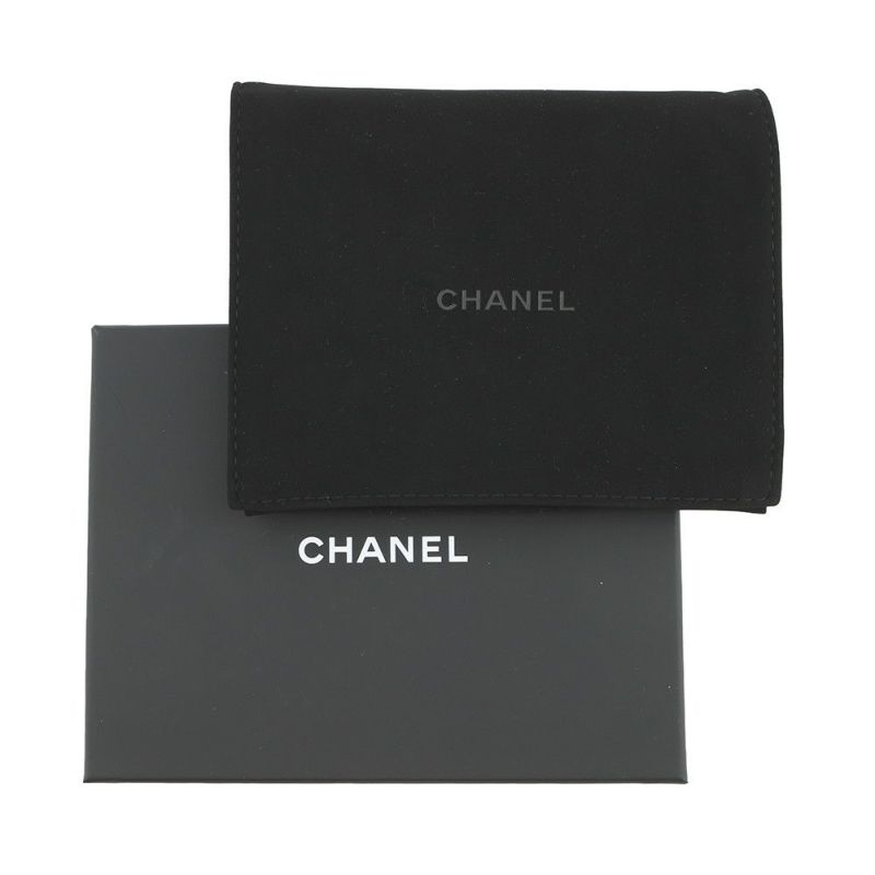 シャネル 三つ折り財布 マトラッセ ココマーク クラシック スモール フラップ ウォレット キャビアスキン AP0230 CHANEL 財布 黒