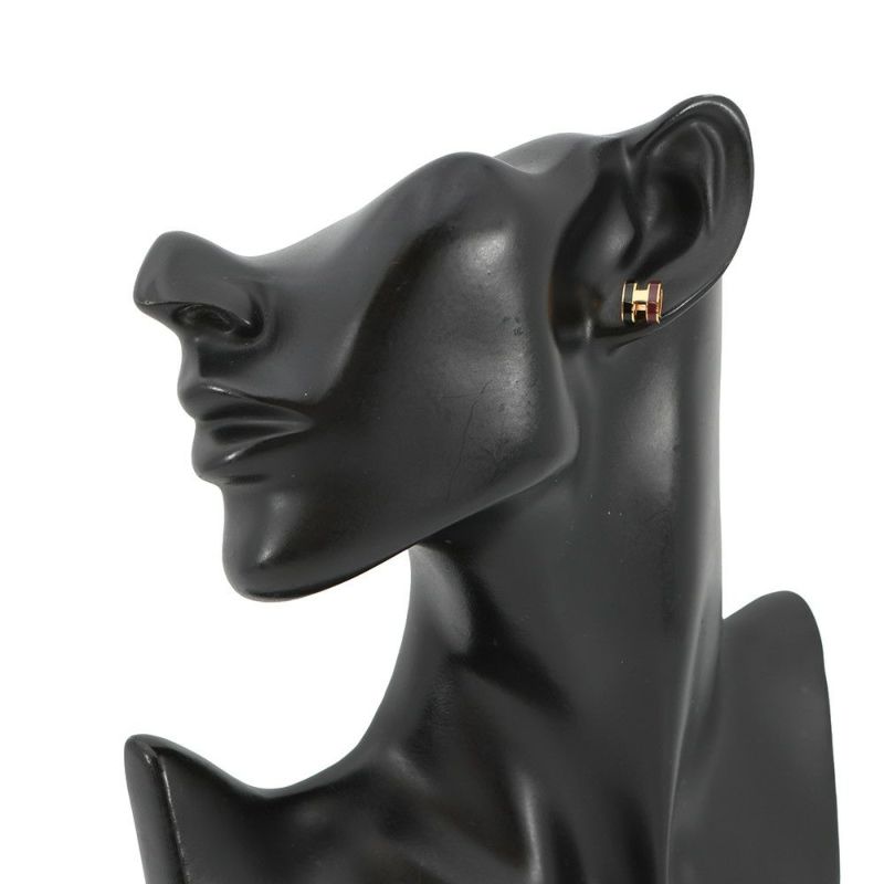 エルメス ピアス ミニ・ポップアッシュ ロカバール ギャラクシー/ゴールド金具 HERMES Pop H ポップH 黒