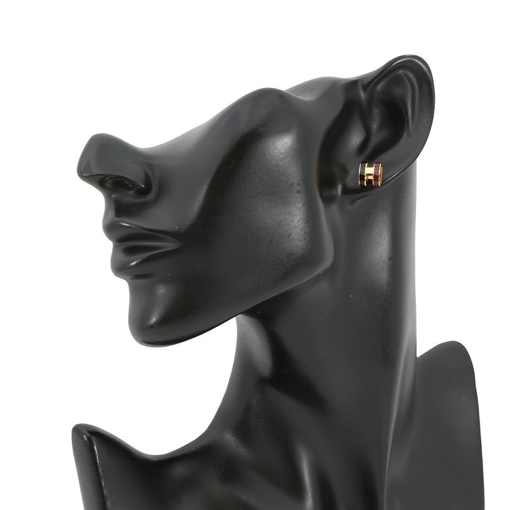 エルメス ピアス ミニ・ポップアッシュ ロカバール ギャラクシー/ゴールド金具 HERMES Pop H ポップH 黒