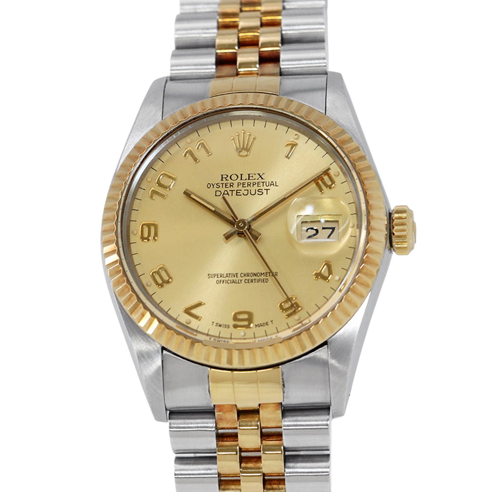 ロレックス デイトジャスト R番 16013 SS/K18イエローゴールド ROLEX 腕時計 ウォッチ シャンパン文字盤