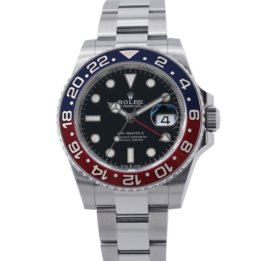 ロレックス GMTマスター2 デイト ランダムシリアル ルーレット 126710BLRO ROLEX 腕時計 黒文字盤