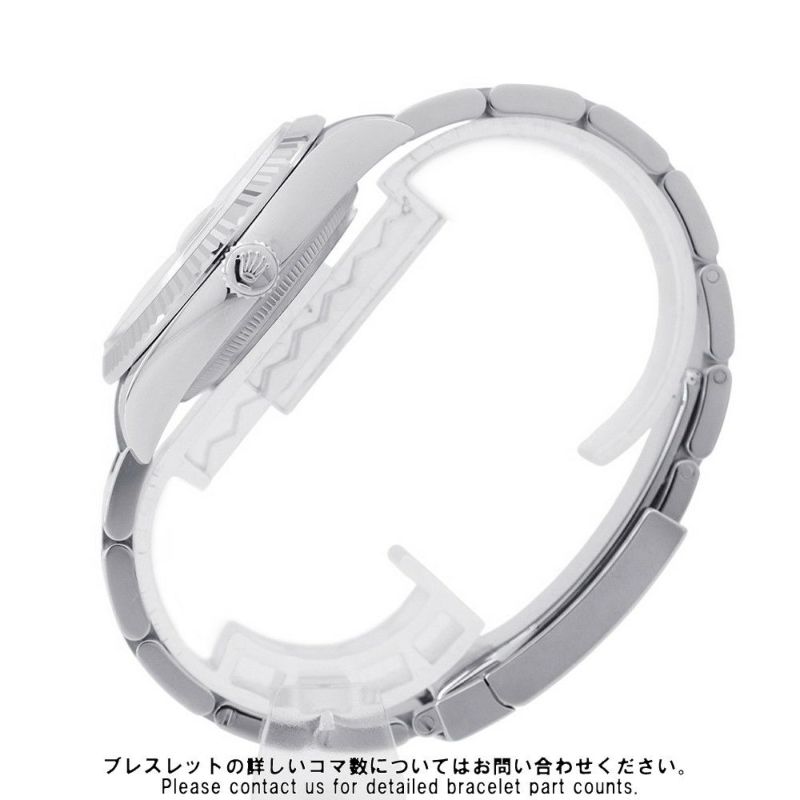 ロレックス デイトジャスト36 SS/K18WG ランダムシリアル ルーレット 126234 ROLEX 腕時計 シルバー文字盤 ローマン