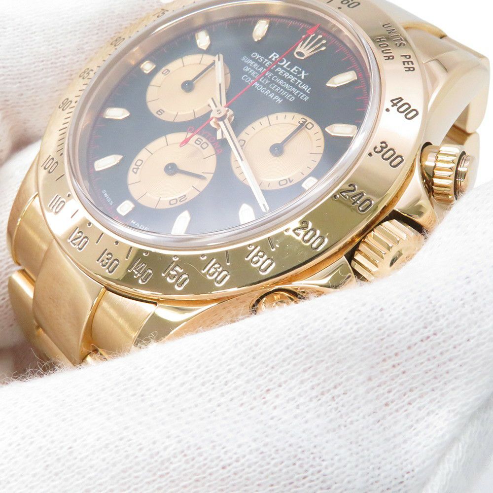 ロレックス コスモグラフ デイトナ F番 K18イエローゴルド 116528 ROLEX 腕時計 ウォッチ 黒文字盤