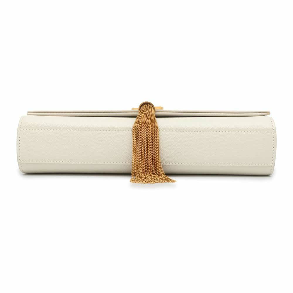 サンローランパリ チェーンショルダーバッグ ケイト タッセル ミディアム レザー 354119 SAINT LAURENT PARIS 白