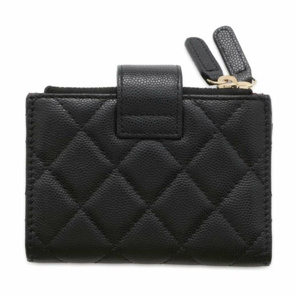 シャネル コインケース マトラッセ ココマーク キャビアスキン AP1928 CHANEL 財布 カードケース 黒