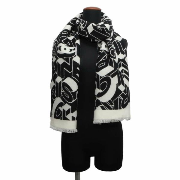 CHANEL マフラー ストール　リバーシブル　ココマーク　新品未使用 リバーシブル仕様♪】CHANEL マフラー ココマーク モノトーン