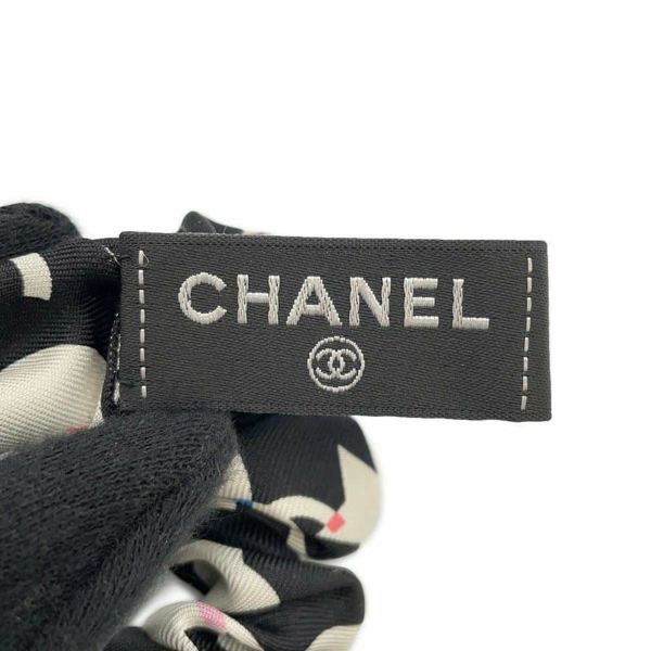 シャネル シュシュ スカーフ セット ココマーク スター柄 シルク 22C CHANEL リボン ヘアアクセサリー