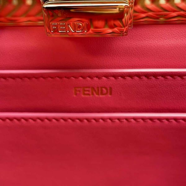 フェンディ ハンドバッグ ピーカブー アイシーユー 編み込み スモール 8BN327 FENDI 2WAYショルダーバッグ