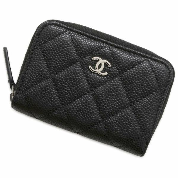 シャネル コインケース クラシック ジップ コインパース マトラッセ ココマーク キャビアスキン AP0216 CHANEL 黒 |  中古・新品ブランド販売ギャラリーレア公式通販