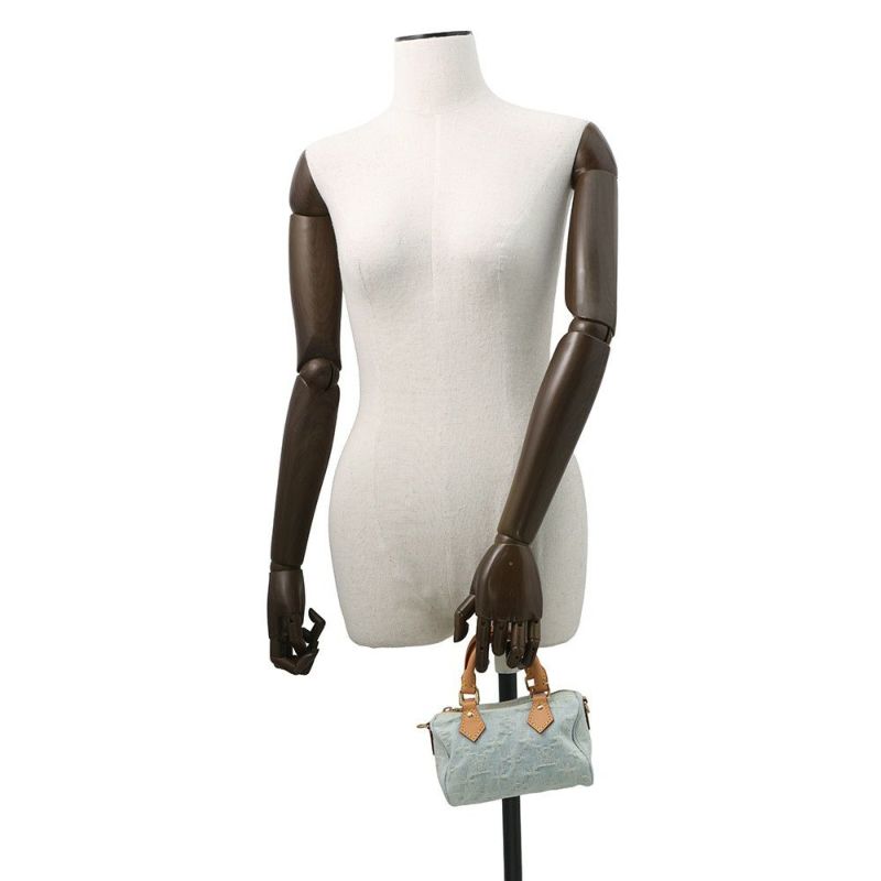 ルイヴィトン ハンドバッグ モノグラム・デニム ナノ・スピーディ M11212 LOUIS VUITTON ヴィトン 2way ショルダーバッグ